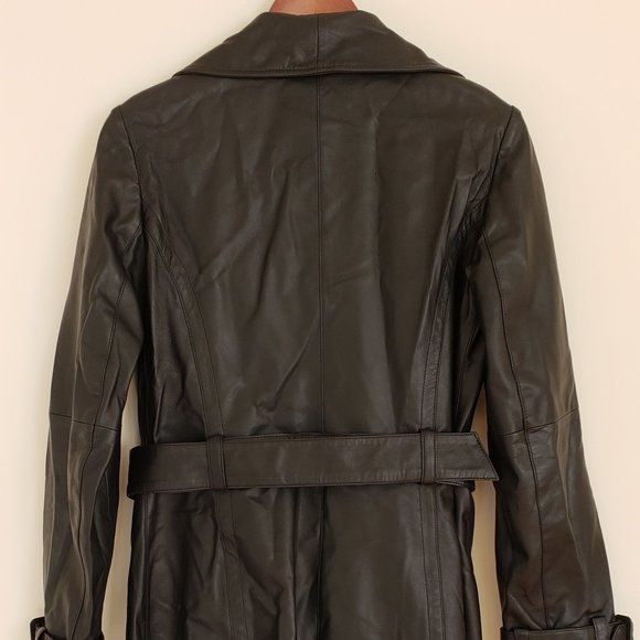 ジャケット・アウター 2000s ARMANI leather trench coat Patent leather trench coat Armani Exchange Green size 42 IT